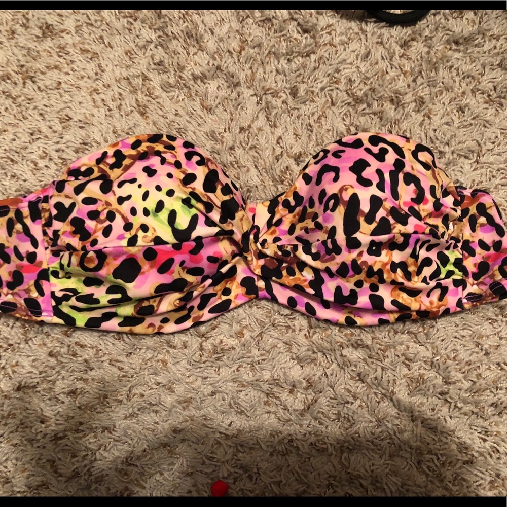 Leopard print colorful Victoria secret swim top
